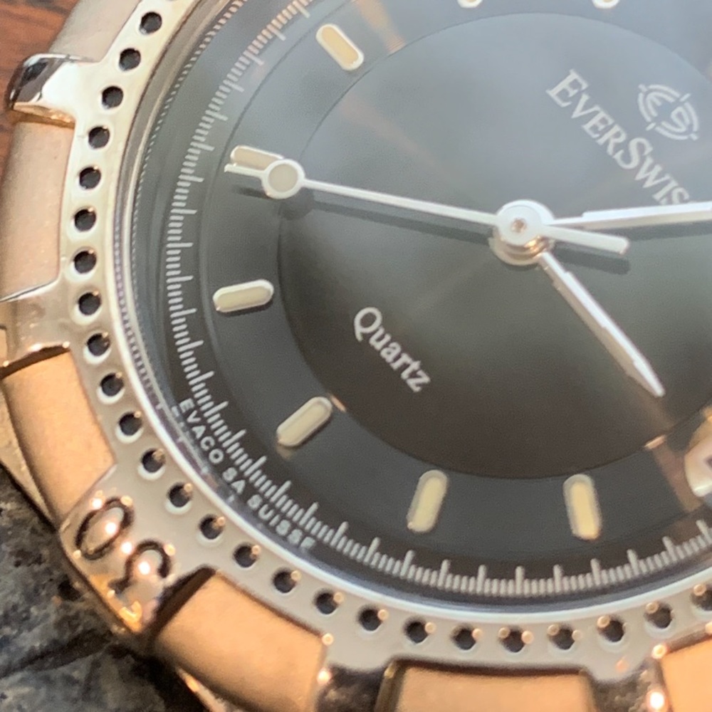Everswiss Black Dial Rotating Bezel Watch View 4